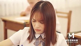 Blowjob And Handjob Action In A School Setting
