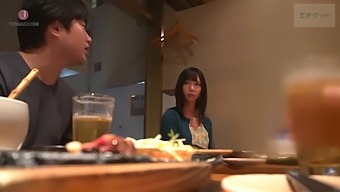 A Woman Goes On A Date With Her Boyfriend, And When He Looks Away, She Is Escorted To A Hotel For A Romantic Encounter.