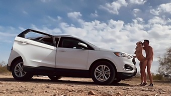 A Daring Encounter On The Roadside With A Stunning Blonde In The Nude!