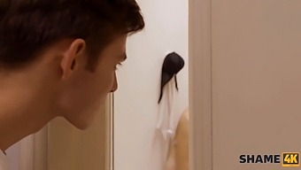Boy Joins Mature Blonde In The Shower For Sexual Encounter