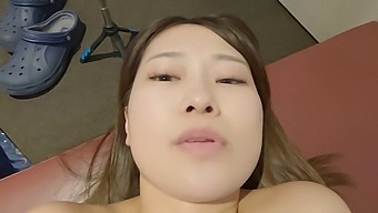 Japanese Teen Bride'S Pov Experience In A Café With A Small Pussy