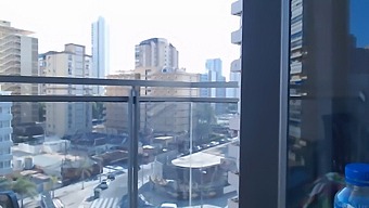 Sexy Video Game Enthusiast In Lingerie Exposes Herself On A Rooftop