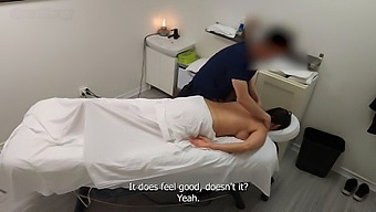 Emma Returns For Another Massage Session With A Busty, Flirtatious Milf!